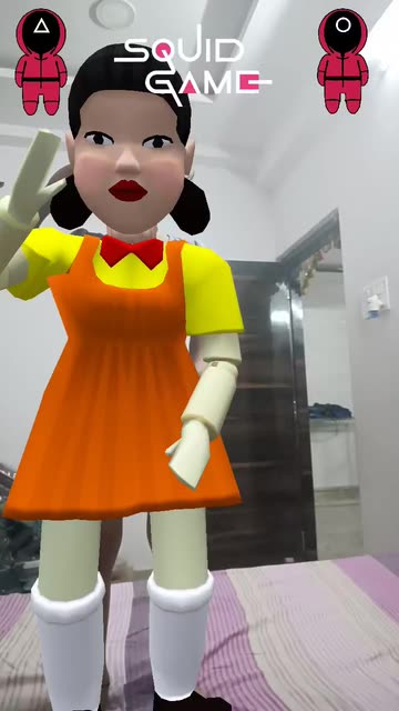 Preview for a Spotlight video that uses the SQUID GAME 3D Lens