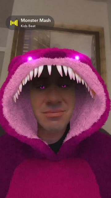 Preview for a Spotlight video that uses the Spooky Kigurumi Lens