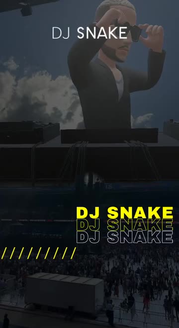Preview for a Spotlight video that uses the Giant DJ Snake Lens