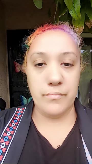 Preview for a Spotlight video that uses the Rainbow Hair Lens