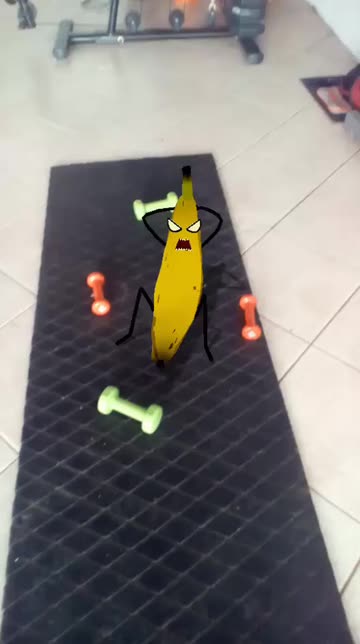 Preview for a Spotlight video that uses the Banana Sit-Ups Lens