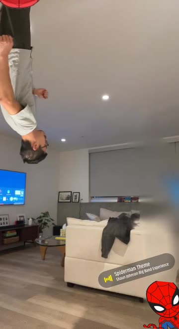 Preview for a Spotlight video that uses the Upside Down World Lens
