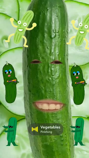 Preview for a Spotlight video that uses the cucumber Lens