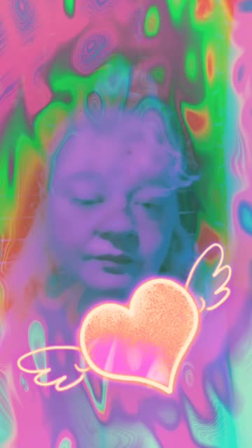 Preview for a Spotlight video that uses the Cute Hearts Love Lens