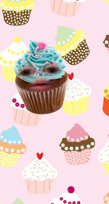 Preview for a Spotlight video that uses the Cupcake Face Lens