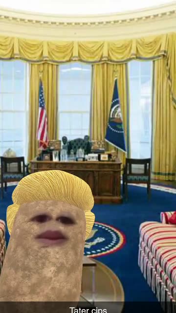 Preview for a Spotlight video that uses the Potato President Lens