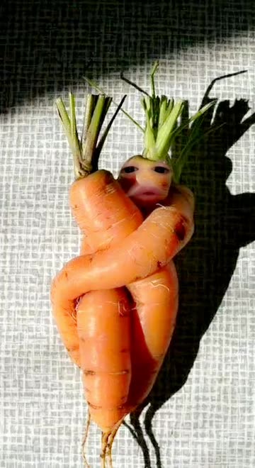 Preview for a Spotlight video that uses the funny carrot Lens