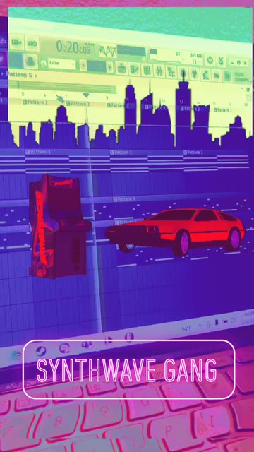 Preview for a Spotlight video that uses the Synthwave Lens