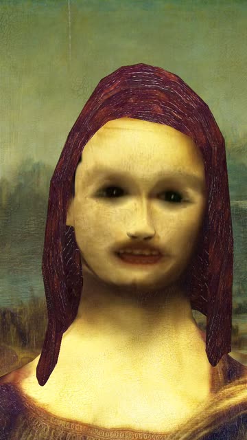 Preview for a Spotlight video that uses the Mona Lisa Yourself Lens