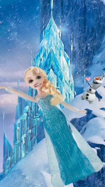 Preview for a Spotlight video that uses the Elsa Frozen Lens