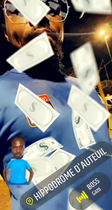 Preview for a Spotlight video that uses the Raining Money Lens
