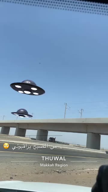 Preview for a Spotlight video that uses the UFO Sky Invasion Lens