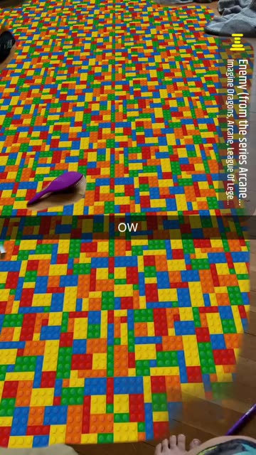 Preview for a Spotlight video that uses the THE FLOOR IS LEGO Lens