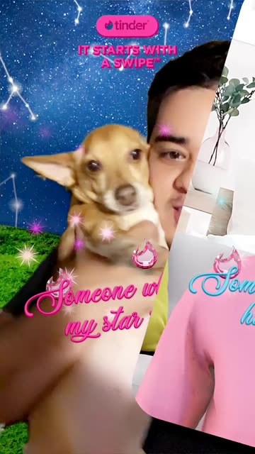 Preview for a Spotlight video that uses the Tinder Lens