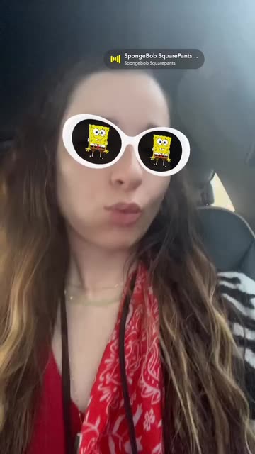 Preview for a Spotlight video that uses the spongebob glasses Lens