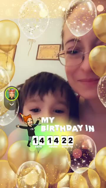 Preview for a Spotlight video that uses the Birthday Countdown Lens