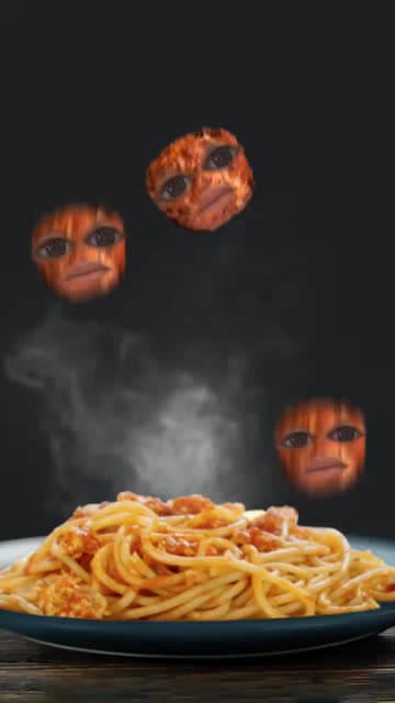 Preview for a Spotlight video that uses the Funny Meatballs Lens