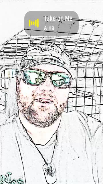 Preview for a Spotlight video that uses the Pencil Sketch Lens
