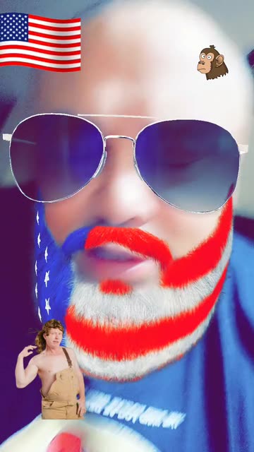 Preview for a Spotlight video that uses the Flag Beard 🇺🇸 Lens