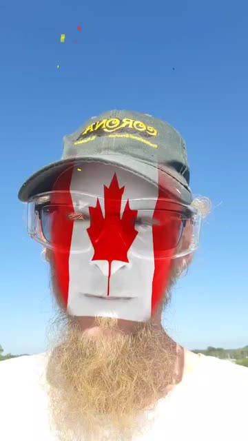 Preview for a Spotlight video that uses the canada flag Lens