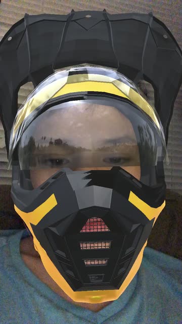 Preview for a Spotlight video that uses the Motorcycle Helmet Lens