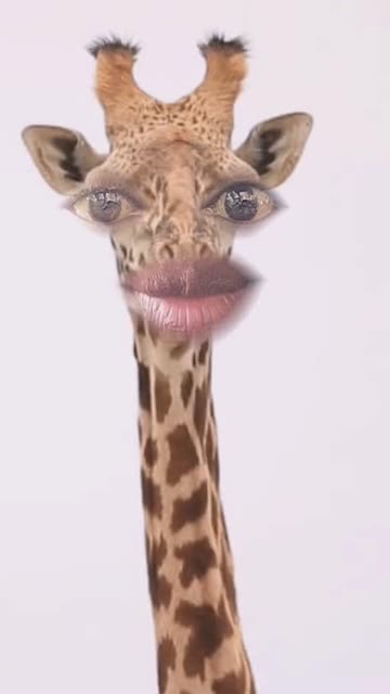 Preview for a Spotlight video that uses the Funny Giraffe 🦒 Lens