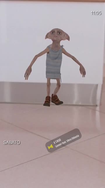 Preview for a Spotlight video that uses the Dancing Dobby Lens