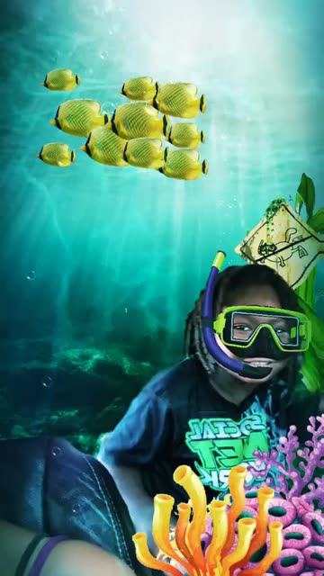 Preview for a Spotlight video that uses the Under the sea Lens