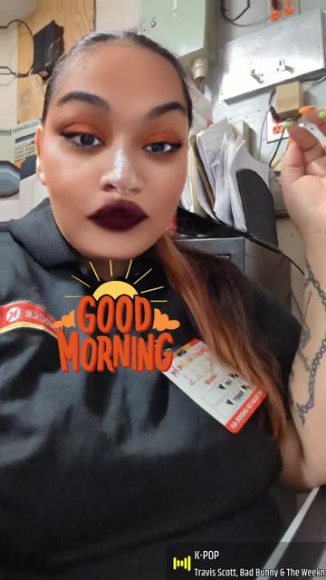 Preview for a Spotlight video that uses the Burgundy Makeup Lens