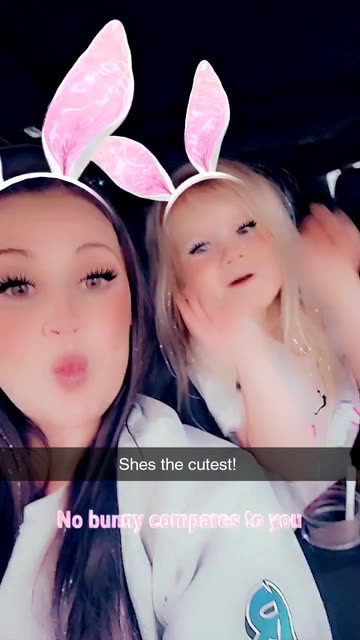 Preview for a Spotlight video that uses the Pink Bunny Ears Lens