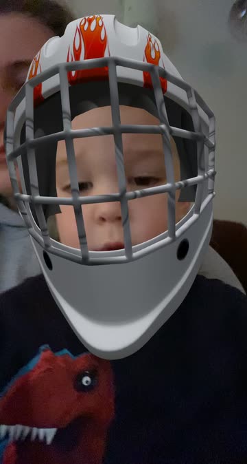 Preview for a Spotlight video that uses the hockey helmet Lens