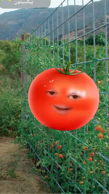 Preview for a Spotlight video that uses the tamato face Lens