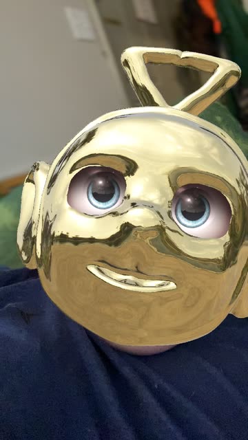 Preview for a Spotlight video that uses the Golden Teletubbies Lens