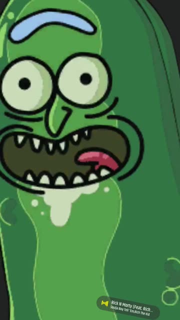 Preview for a Spotlight video that uses the Pickle Rick Lens