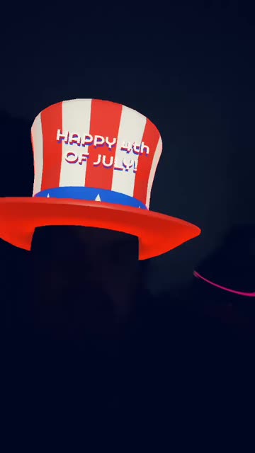 Preview for a Spotlight video that uses the Fourth of July Hat Lens