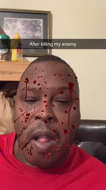 Preview for a Spotlight video that uses the Bloody Face Lens