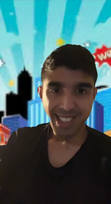 Preview for a Spotlight video that uses the Superheroes Lens