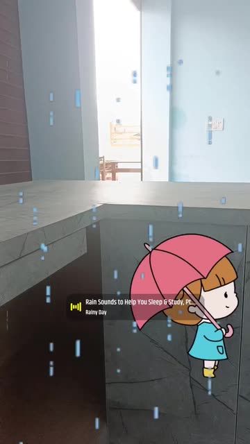 Preview for a Spotlight video that uses the Cute rainy day Lens