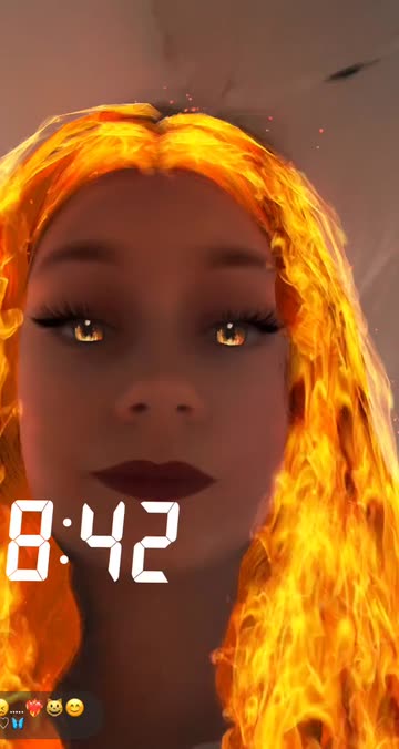 Preview for a Spotlight video that uses the Fierce Flaming Hair  Lens