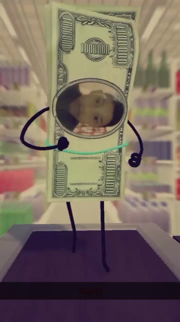 Preview for a Spotlight video that uses the Money Money Money Lens