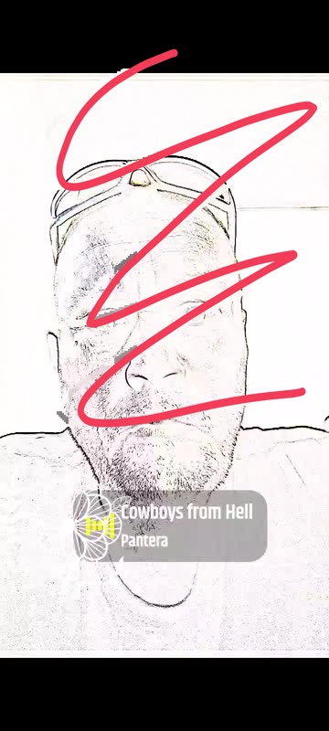 Preview for a Spotlight video that uses the Pencil Sketch Lens