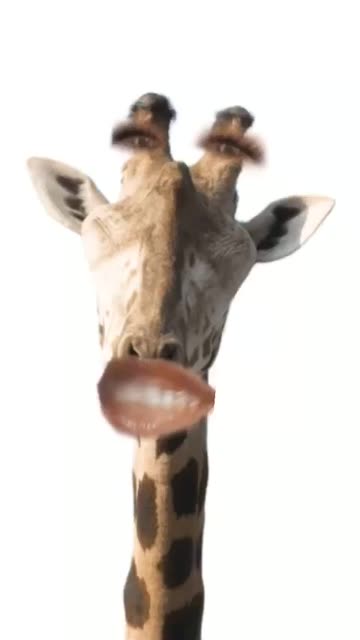 Preview for a Spotlight video that uses the Funny Giraffe Lens