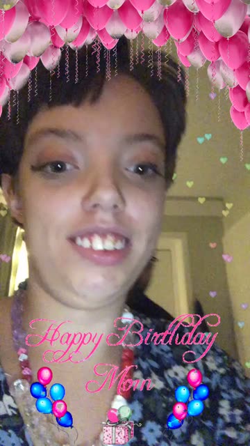 Preview for a Spotlight video that uses the happy birthday mom Lens