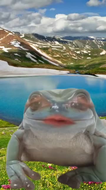 Preview for a Spotlight video that uses the Frog Face Lens