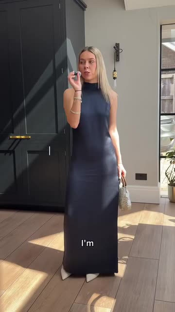 The back of this dress could sway us  #weddingguestoutfit