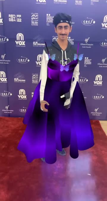 Preview for a Spotlight video that uses the Dress Butterfly Lens