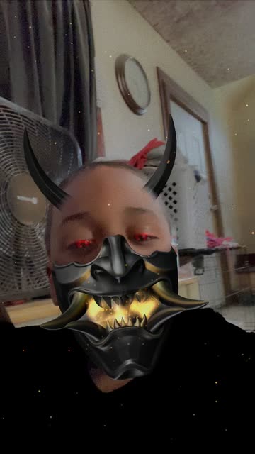 Preview for a Spotlight video that uses the Oni Mask Lens