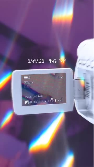 Preview for a Spotlight video that uses the Holographic VHS Lens