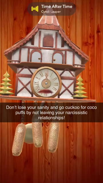 Preview for a Spotlight video that uses the Cuckoo Clock Lens