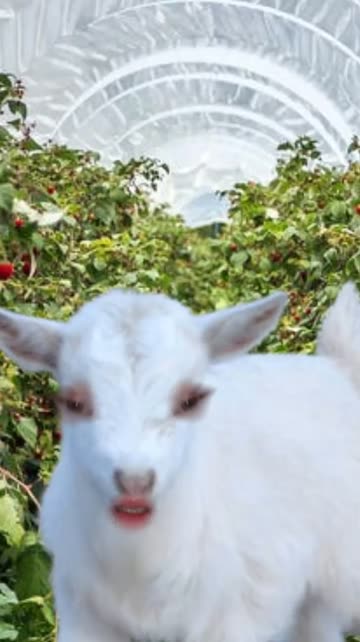 Preview for a Spotlight video that uses the Baby Goat Face Lens